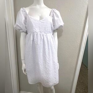 Old Navy White Textured Dress